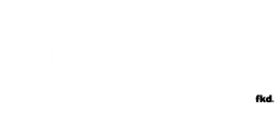 fkd logo — white wordmark on black